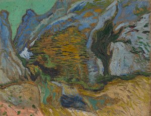 Barranco con un pequeño arroyo de Vincent van Gogh